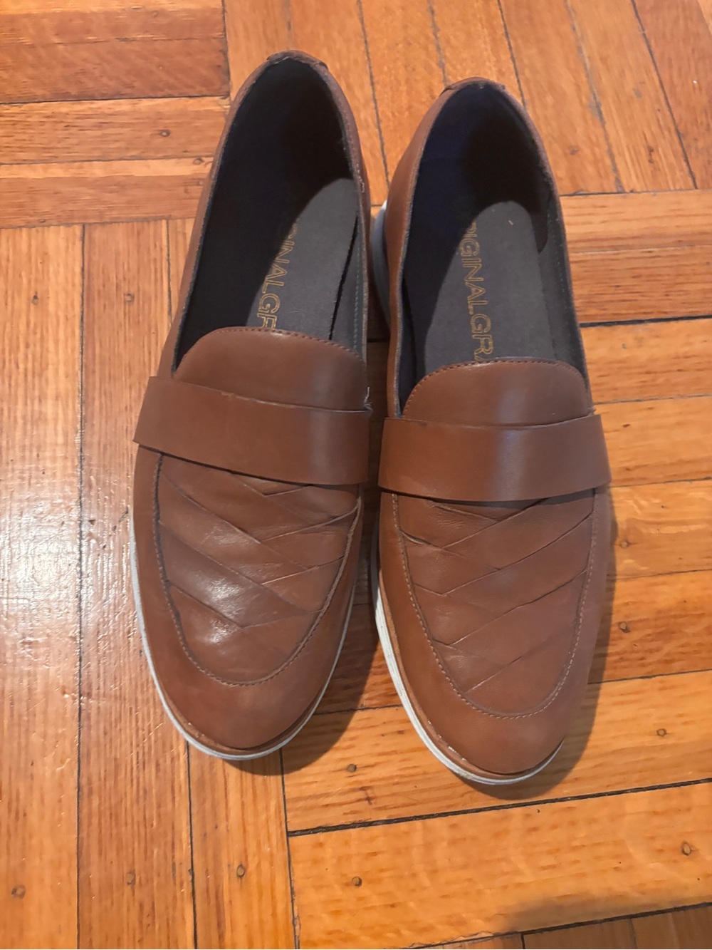 Cole Haan Brown Leather Slip-On Loafers
